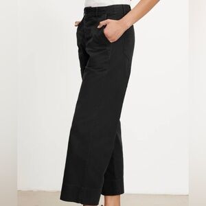 Velvet by Graham Spencer Size 4 Mya Black Chino Cotton Canvas Ankle Pants
